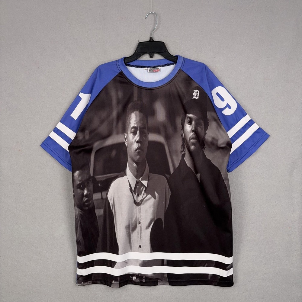 SneakGallery Shirt Mens 3XL Blue Boyz N The Hood Graphic Movie Streetwear Jersey